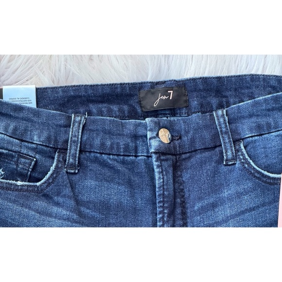 NWT Jen7 Raw Hem Straight Leg Ankle Jeans - Picture 7 of 8